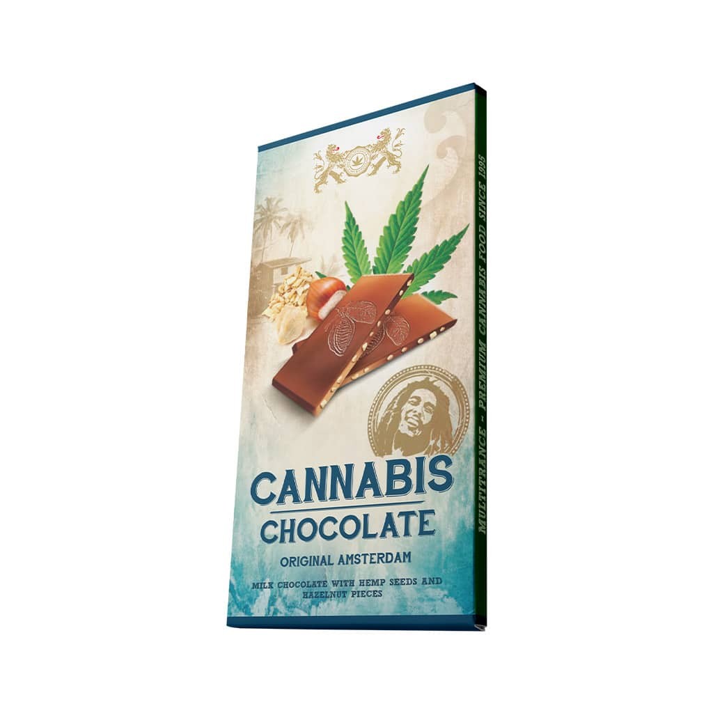 Chocolat au lait et graines de chanvre et noisettes