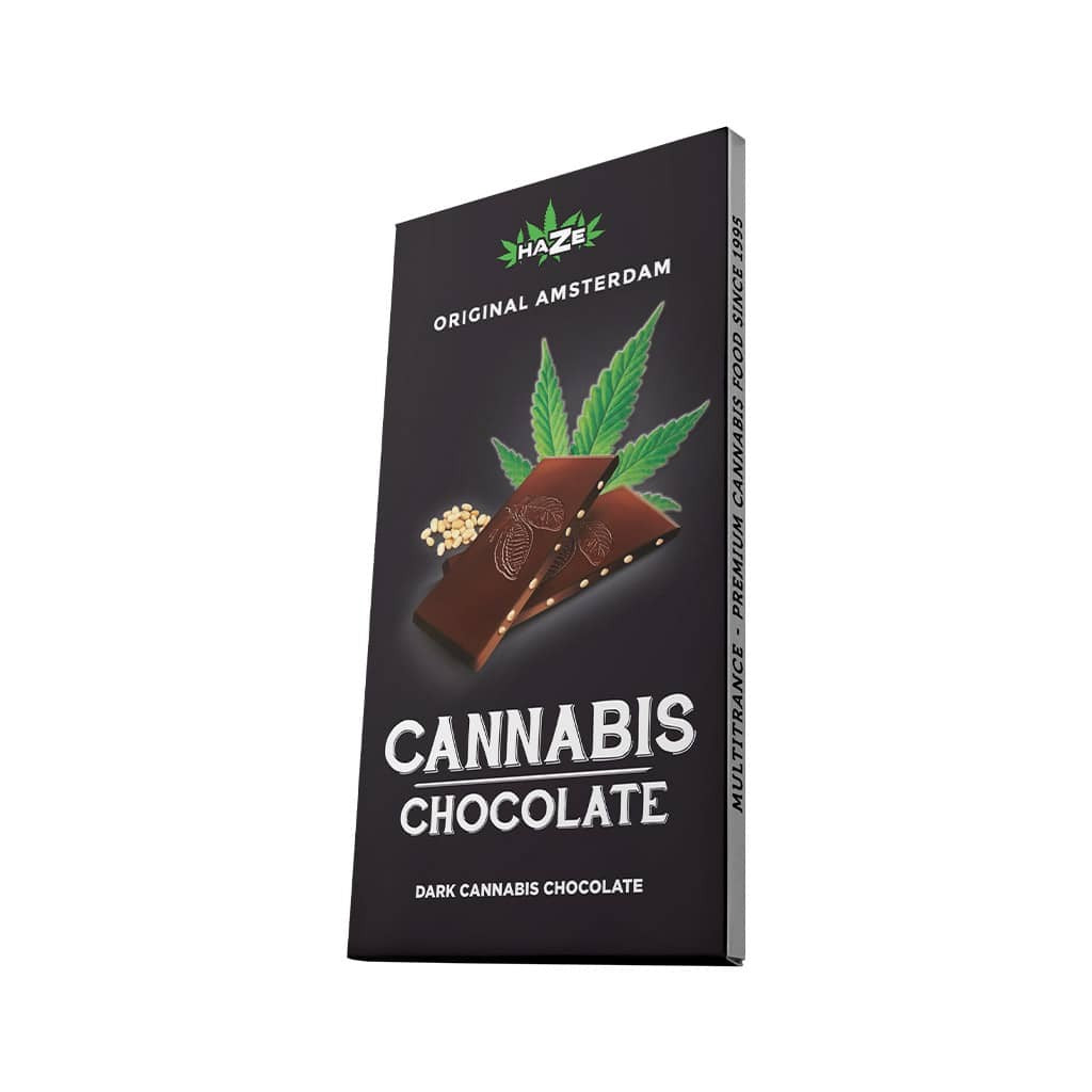 Chocolat noir fourré aux graines de chanvre